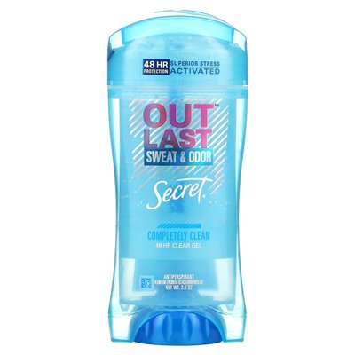 Secret, Outlast, 48 -godzinny dezodorant żelowy, całkowicie czysty, 2,6 uncji (73 g)