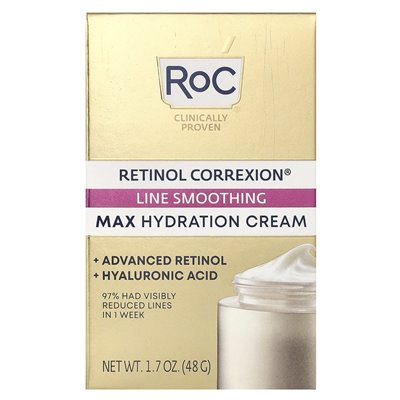 ROC, Retinol Correxion, Smoothing Line Max Hydration Cream, maximale Feuchtigkeitscreme für glatte Linien, 48 g (1,7 oz.)