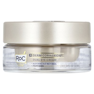 ROC, Derm Correxion®, Duale Augencreme, Advanced Retinol & Peptides, parfümfrei, 0,34 fl oz (10 ml)