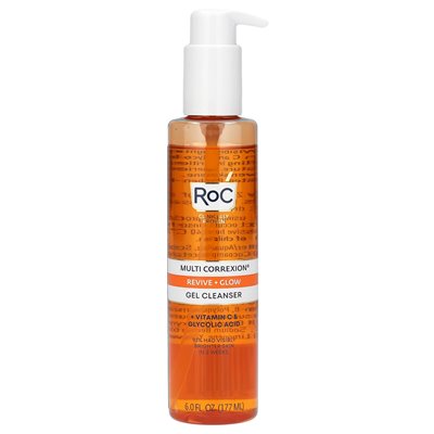 ROC, Multi Correxion, Revive + Glow Gel Cleanser + Vitamin C & Glycolic Acid, 6 fl oz (177 ml)