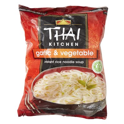 Thai cuisine, instant noodle soup, garlic and vegetables, 1.6 ounces (45 g)