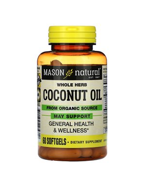 Mason Natural, Kokosnussöl mit ganzen Kräutern, 60 Kapseln