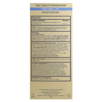 ROC, Multi Correxion®, Even Tone + Lift Moisturizer, LSF 30, 50 ml (1,7 fl. oz.)