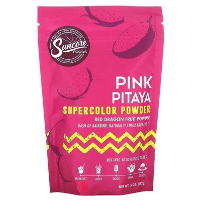 Suncore Foods, Pink Pitaya Supercolor-Pulver, Rote Drachenfrucht, 5 oz (142 g)