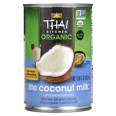 Thai Kitchen, Lite Coconut Milk, Unsteeted, 13,66 Fl Oz (403 ml) Thai Kitchen, Lite Coconut Milk, Unsteeted, 13,66 Fl Oz (403 ml)