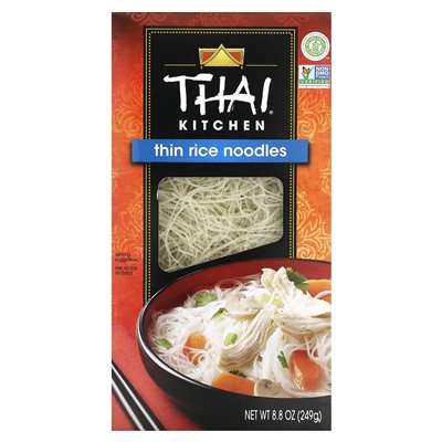 Thailändische Küche, dünne Reisnudeln, 8,8 oz (249 g) Thailändische Küche, dünne Reisnudeln, 8,8 oz (249 g)