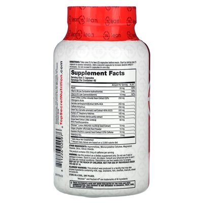 Top Secret Nutrition, Lean, Ab Igniter, 90 czapek wegetariańskich Top Secret Nutrition, Lean, Ab Igniter, 90 czapek wegetariańskich