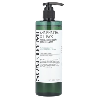 SOME BY MI, AHA. BHA. PHA 30 Days Miracle Acne Clear Body Cleanser, 14.1 oz (400 g)