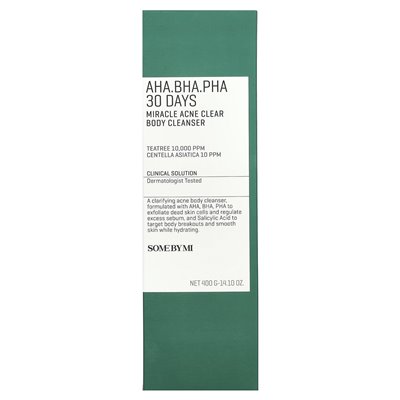 SOME BY MI, AHA. BHA. PHA 30 Days Miracle Acne Clear Body Cleanser, 14.1 oz (400 g)