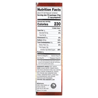 Thai Kitchen, Pad Thai Nudel-Set, Mild, 9 oz (255 g)