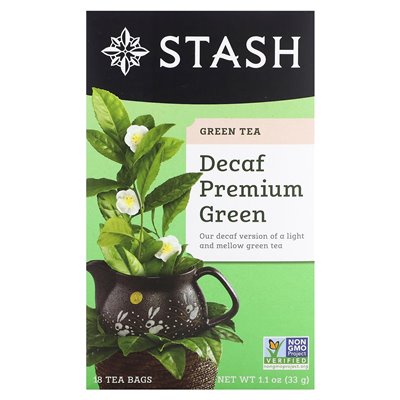 Tea in stock, premium green tea, kaf, 18 tea bags, 1.1 oz (33 g)
