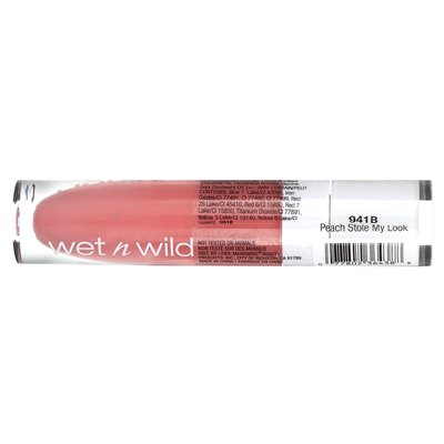 Wet n Wild, megalast, ciekł Catsuit, szminka o wysokiej błyszczącej, 941B brzoskwiniowa ukradła mój wygląd, 0,2 uncji (5,7 g)