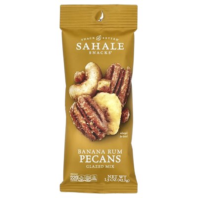 Sahale snacks, glazed mix, banana rum, 9 bags, 1.5 oz (42.5 g)