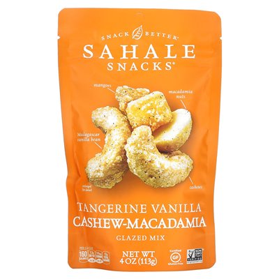 Sahale Snacks, glasierte Mischung, Mandarine-Vanille-Arverhew-Macadamia, 4 Unzen (113 g)