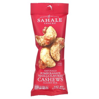 Sahale snacks, glazed mix, cashew vanilla pomegranate, 9 packs, 1.5 oz (42.5 g)