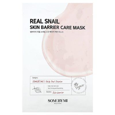 Some by MI, Real Snail, kosmetische Barrieremaske, 1 Blatt, 0,70 oz (20 g)