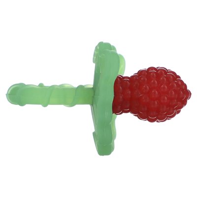 Razbaby, Raz-Bere Teether, 3 miesiące+, zielony/czerwony, 1 liczba