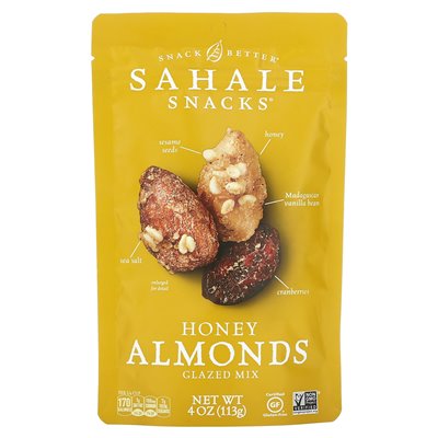 Sahale Snacks, Glazed Mix, Honey Migonds, 4 uncje (113 g) Sahale Snacks, Glazed Mix, Honey Migonds, 4 uncje (113 g)