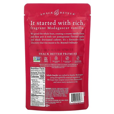 Sahale Snacks, Glazed Mix, Natural Pomegranate Vanilla Cashew, 4 oz (113 g)