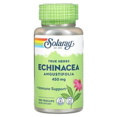 Solaray, True Herbs, Echinacea Angustifolia, 450 mg, 100 pflanzliche Kapseln