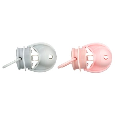 Razbaby, smoczkier Keep-it-Kleen, 0-36m, różowy i szary, 2 smoczki