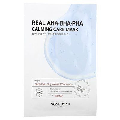 Some MI, Real Aha Bha Pha Calming Care Mask, 1 sheet, 0.7 oz (20 g)