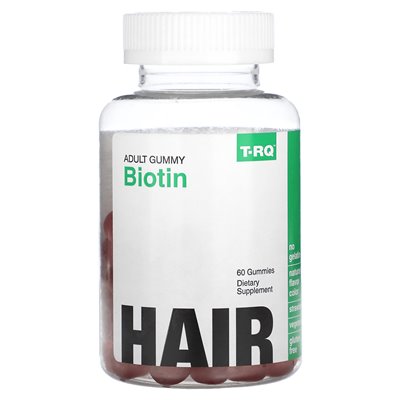 T-RQ, Adult Gummies, Biotin, Strawberries, 60 Gummies