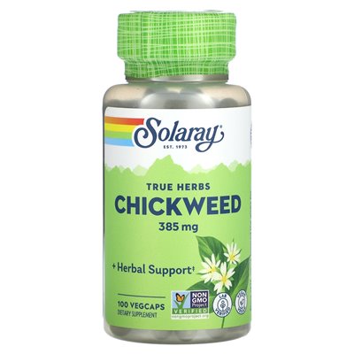 Solaray, Echte Kräuter, Vogelmiere, 385 mg, 100 vegetarische Kapseln
