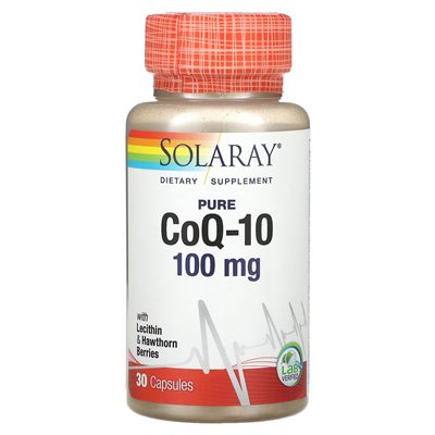 Solaray, Pure COQ10, 100 mg, 30 kapsułek