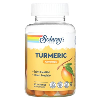 Solaray, kurkumy, naturalne mango, 60 gumzy Solaray, kurkumy, naturalne mango, 60 gumzy