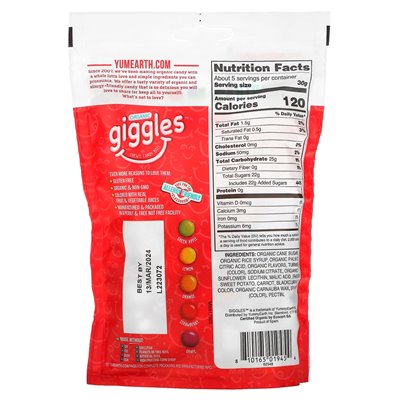 Yumearth, Bio-Giggle, zähe Bonbon-Happen, 5 Unzen (142 G)