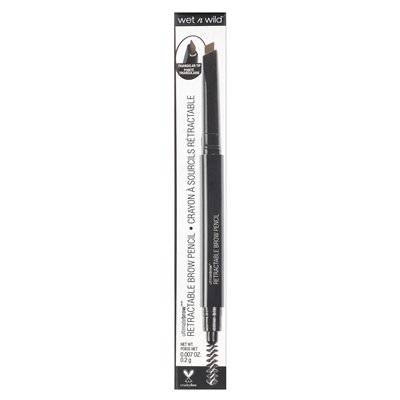 Wet n Wild, Ultimate Brow ™, chowany ołówek do brwi, 627a średnio brązowy, 0,007 uncji (0,2 g)