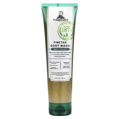 The Grandpa Soap Co., Mydło Tarowe do Całego Ciała, Terapia Skóry, 9,5 uncji (280 ml)