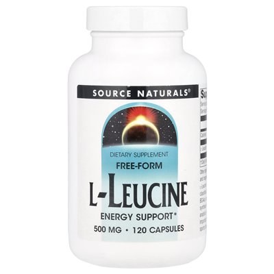 Źródło Naturals, Free-Form L-sam-Leucyna, 1500 mg, 120 kapsułek (500 mg na kapsułkę)