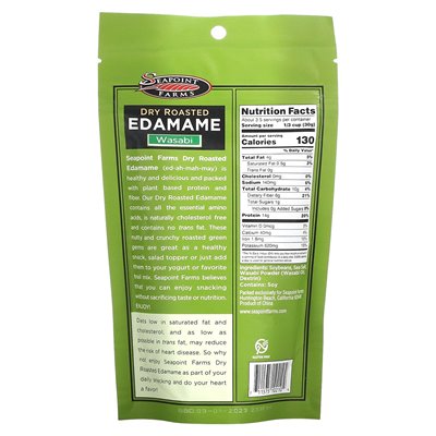 Seapoint Farms, trocken geröstete Edamame, Wasabi, 3,5 oz (99 g)