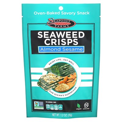 Seapoint Farms, Crisps, almond sesame, 1.2 oz (35 g)