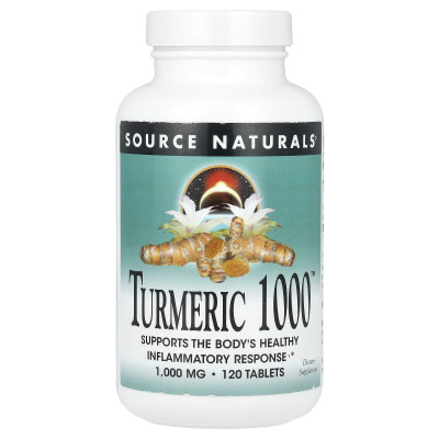 Źródło Naturals, Turmeric 1000 ™, 1000 mg, 120 tabletek