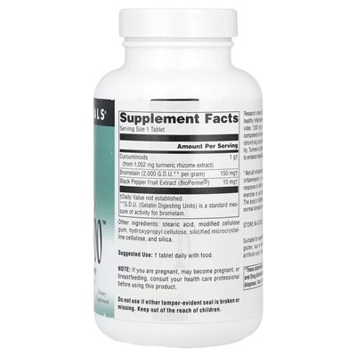 Źródło Naturals, Turmeric 1000 ™, 1000 mg, 120 tabletek