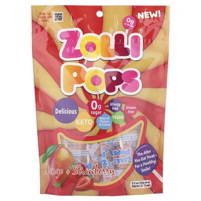 Zollipops, Suckers, Mango + Strawberry, 5.2 oz (147 g)
