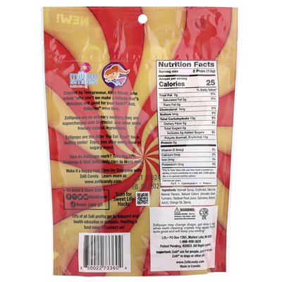 Zollipops, Suckers, Mango + Strawberry, 5.2 oz (147 g)