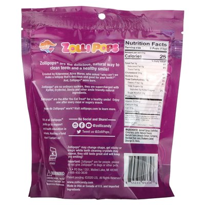 Zolllipops, Saubere Zähne, Trauben, 3,1 oz