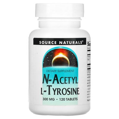 Źródło Naturals, N-acetylu L-tyrozyna, 300 mg, 120 tabletek