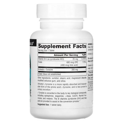Source Naturals, N-Acetyl L-Tyrosin, 300 mg, 120 Tabletten
