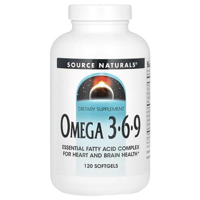 Źródło Naturals, Omega 3-6-9, 120 softgels