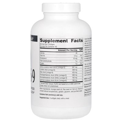 Źródło Naturals, Omega 3-6-9, 120 softgels