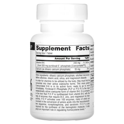 Source Naturals, Konezymowany B-6, 333 mg, 30 tabletek Source Naturals, Konezymowany B-6, 333 mg, 30 tabletek