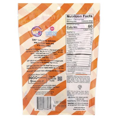 Zollipops, Zaffi® Taffy, Orange & Cream, 5 oz (142 g)