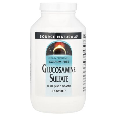 Źródło Naturals, glukozamina w proszku, bez sodu, 16 uncji (453,5 g)
