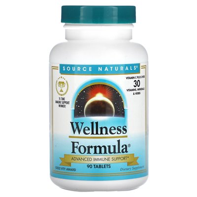 Źródło Naturals, Formuła Wellness, zaawansowana wsparcie immunologiczne, 90 tabletek