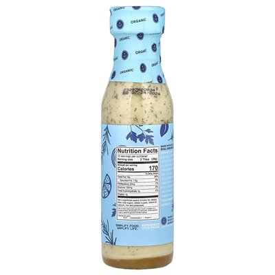 Tessemae's, spiżarnia, sos ekologiczny i dip, klasyczny ranczo, 10 fl oz (296 ml)